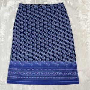 VTG Y2K Express Knee Length Skirt‎ Womens Small Purple Floral Mesh Fairy Grunge